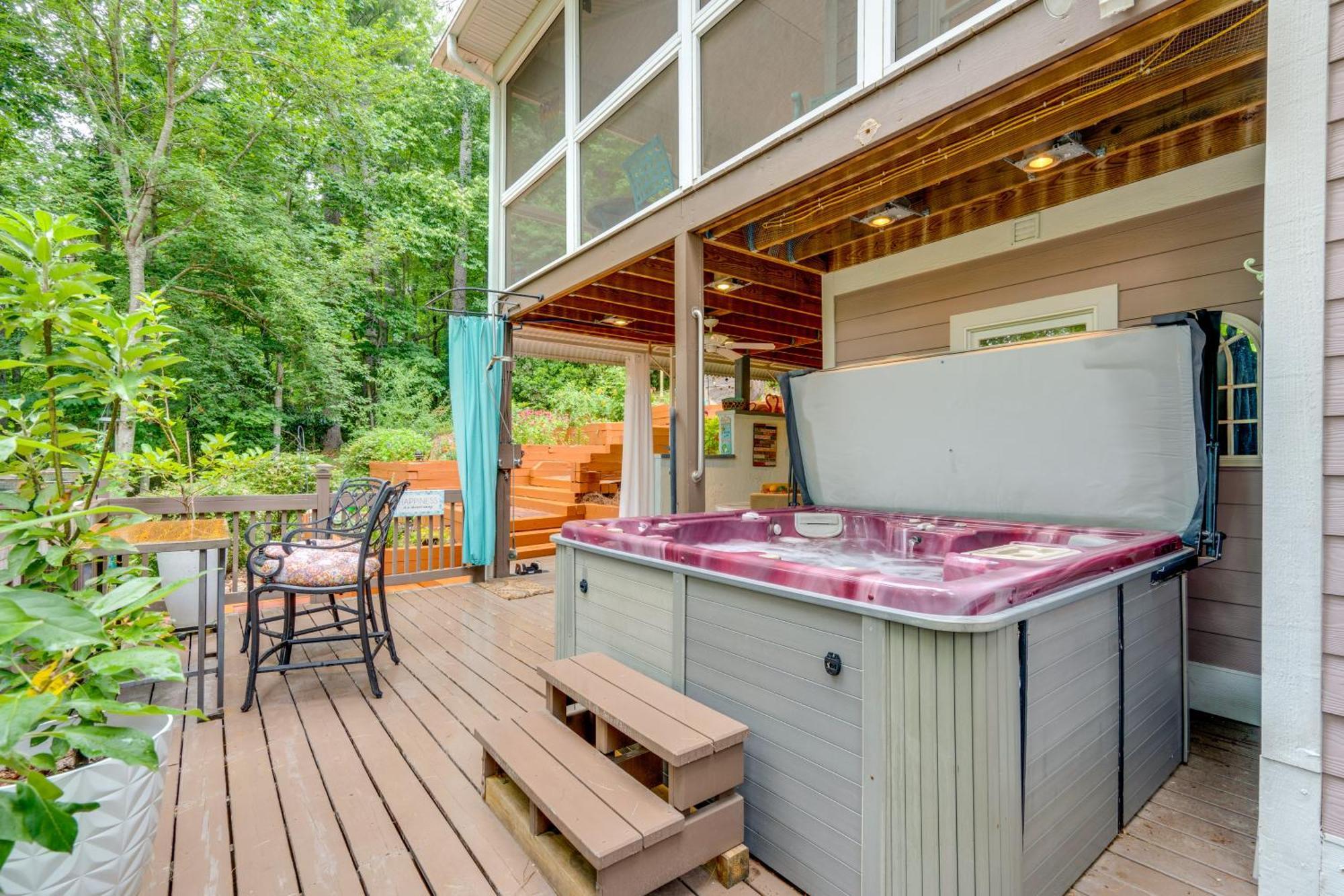 Creekside Hendersonville Haven Hot Tub And Fire Pit Extérieur photo
